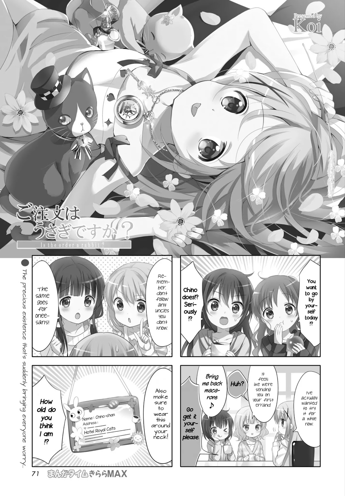 Gochuumon wa Usagi Desu ka? Chapter 8.10 page 1 - Vol.8 Chapter 10: Chino in a Strange City