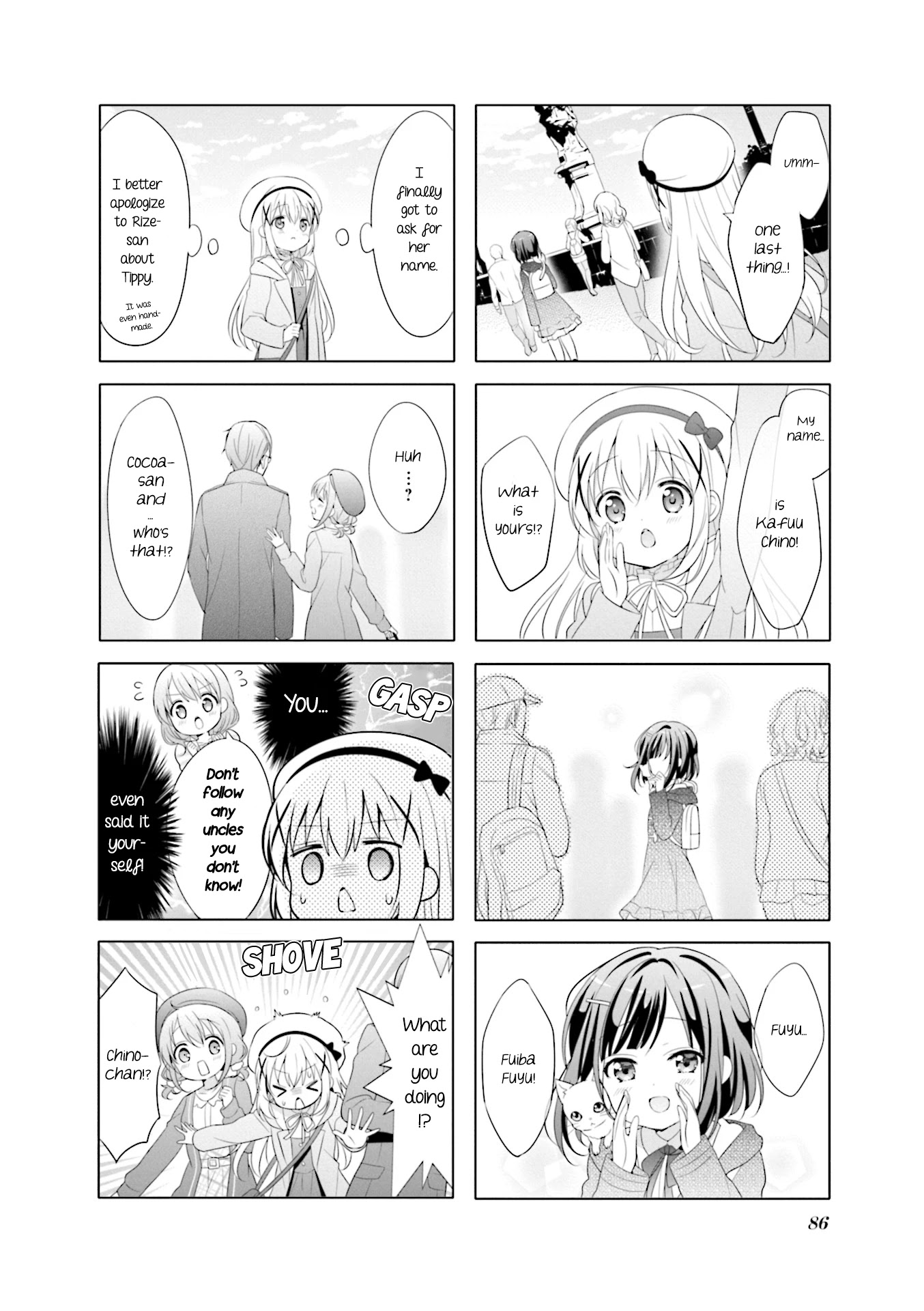 Gochuumon wa Usagi Desu ka? Chapter 8.10 page 6 - Vol.8 Chapter 10: Chino in a Strange City