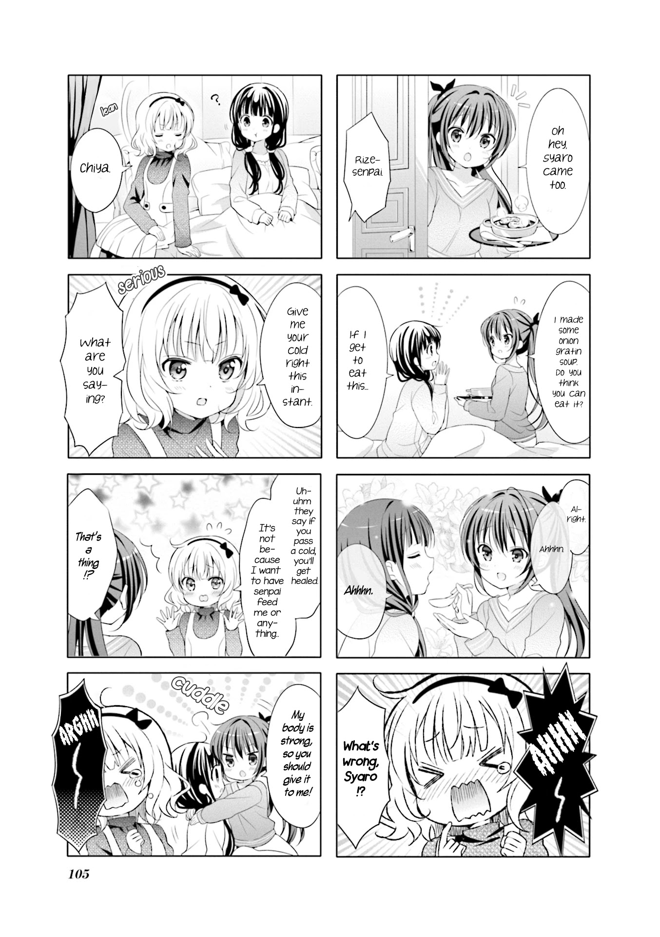 Gochuumon wa Usagi Desu ka? Chapter 8.12 page 5 - Vol.8 Chapter 12: The Assassination of the Snow White of Black Cat Palace ~Cocoa is the Perpetrator~