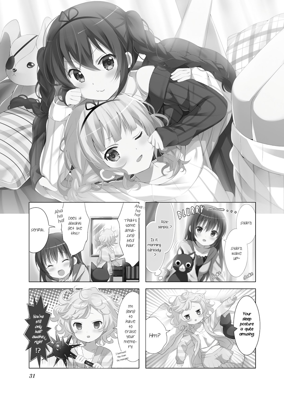 Gochuumon wa Usagi Desu ka? Chapter 8.4 page 1 - Vol.8 Chapter 4: Senpai, Good Morning Star
