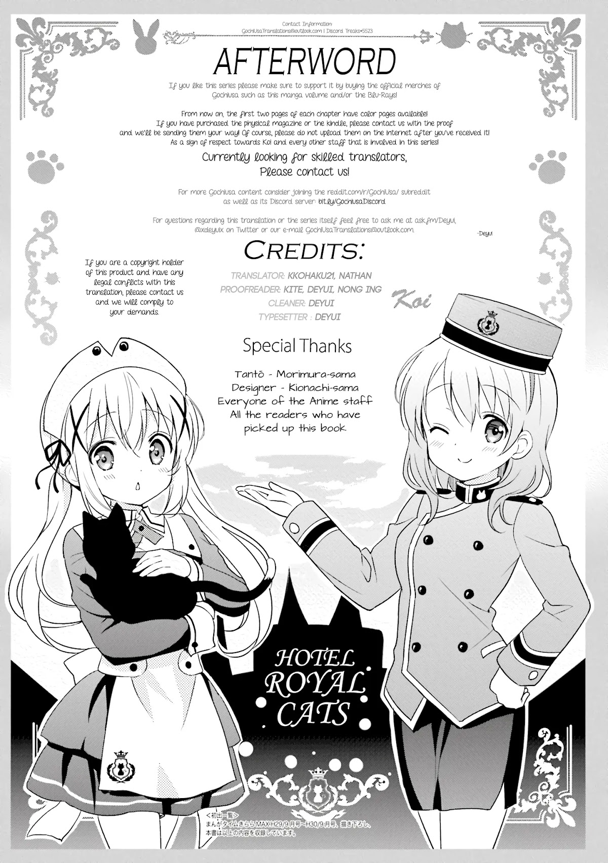 Gochuumon wa Usagi Desu ka? Chapter 8.6 page 11 - Vol.8 Chapter 6: Footstep Tarte Tatin