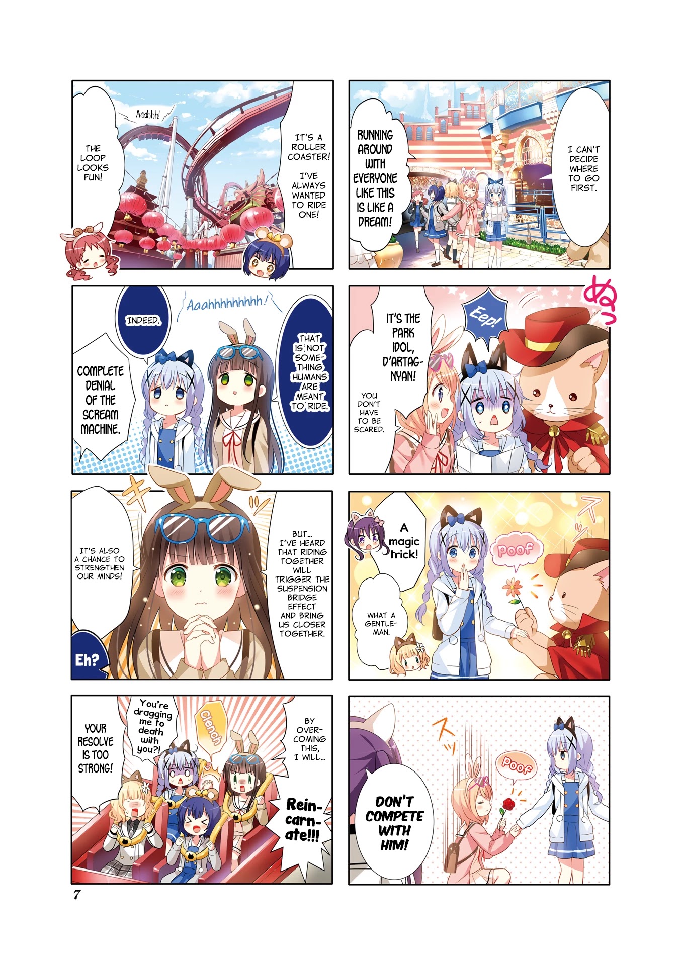 Gochuumon wa Usagi Desu ka? Chapter 9.1 page 7 - Vol.9 Chapter 1: Treasure Box Roller Coaster