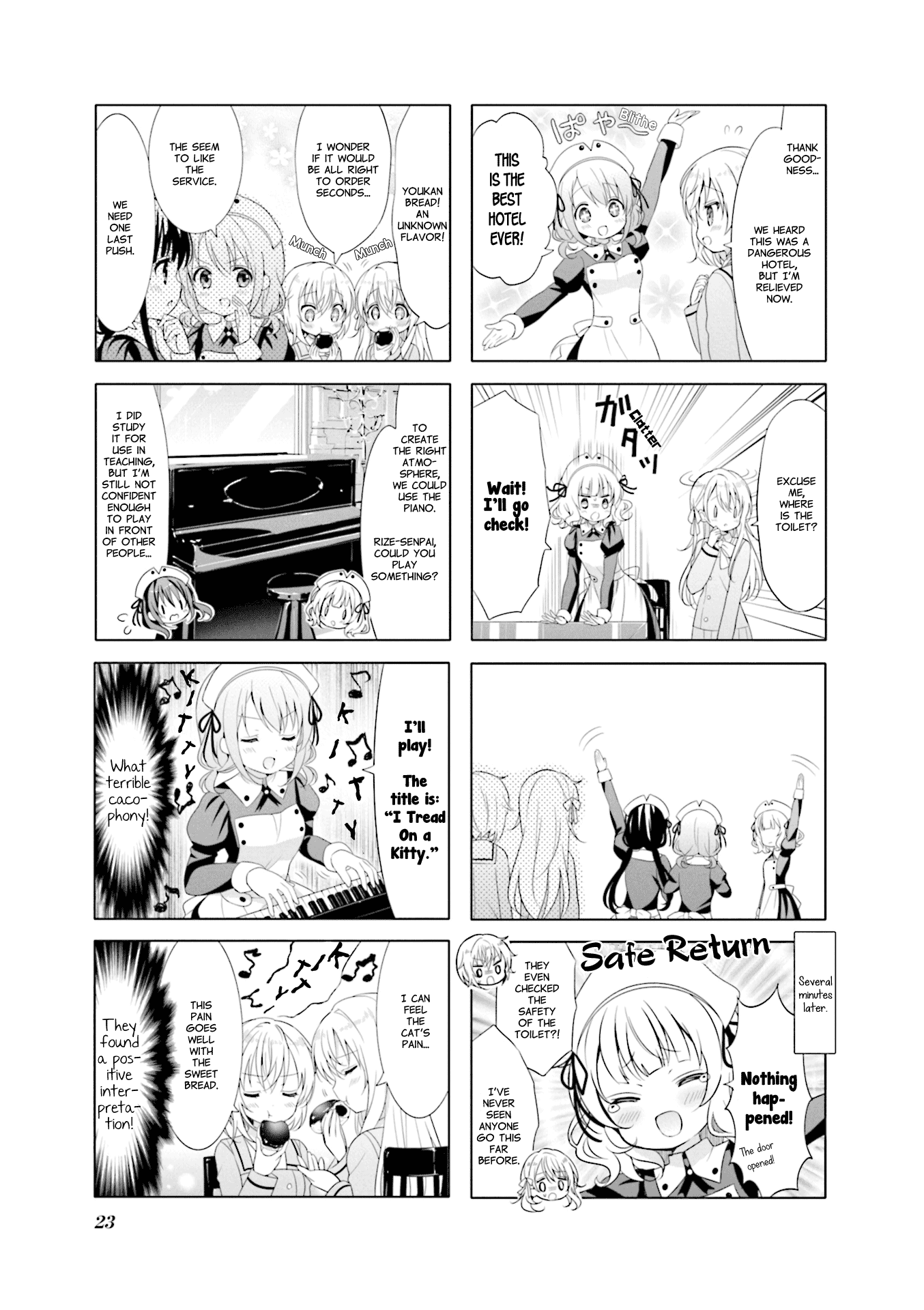 Gochuumon wa Usagi Desu ka? Chapter 9.3 page 3 - Vol.9 Chapter 3: The New Milk Latte is Pea Shoot-flavored