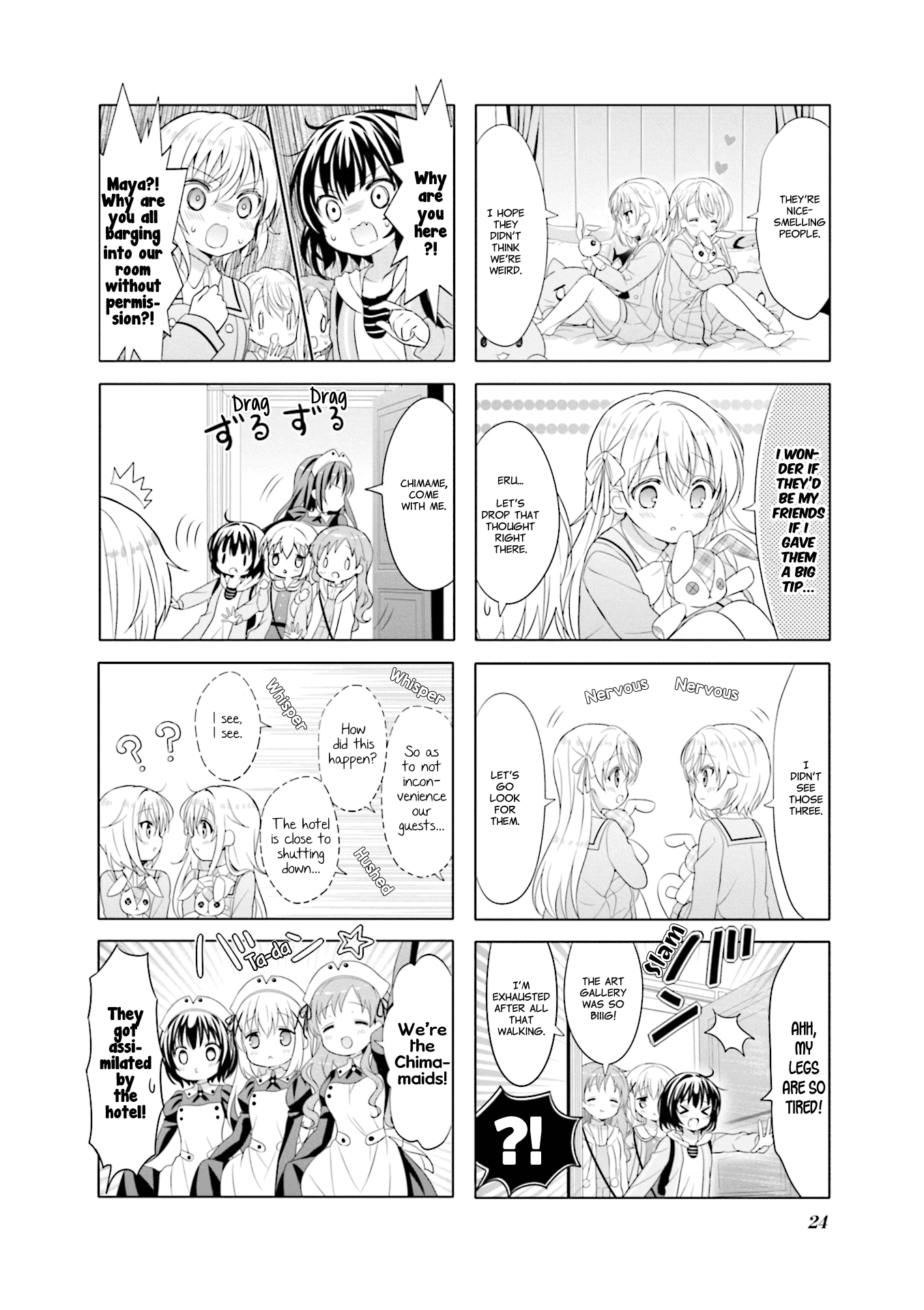 Gochuumon wa Usagi Desu ka? Chapter 9.3 page 4 - Vol.9 Chapter 3: The New Milk Latte is Pea Shoot-flavored