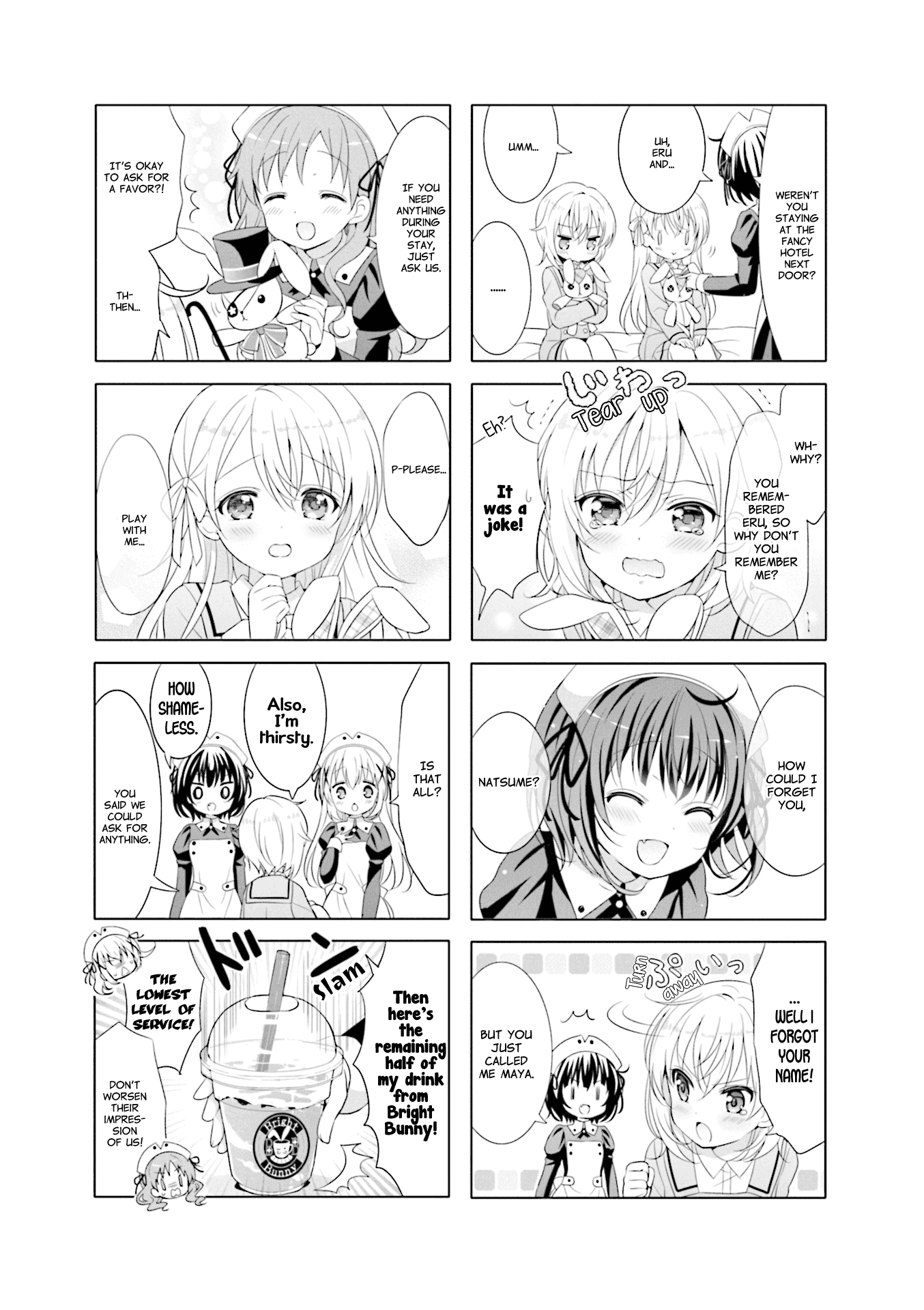 Gochuumon wa Usagi Desu ka? Chapter 9.3 page 5 - Vol.9 Chapter 3: The New Milk Latte is Pea Shoot-flavored
