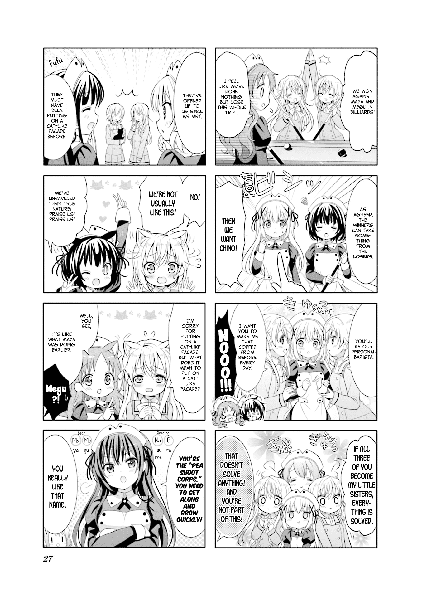 Gochuumon wa Usagi Desu ka? Chapter 9.3 page 7 - Vol.9 Chapter 3: The New Milk Latte is Pea Shoot-flavored