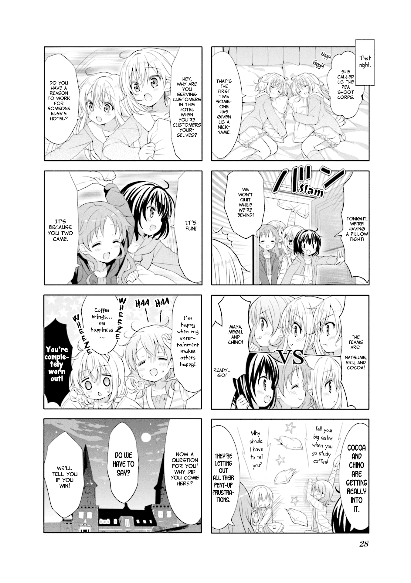 Gochuumon wa Usagi Desu ka? Chapter 9.3 page 8 - Vol.9 Chapter 3: The New Milk Latte is Pea Shoot-flavored