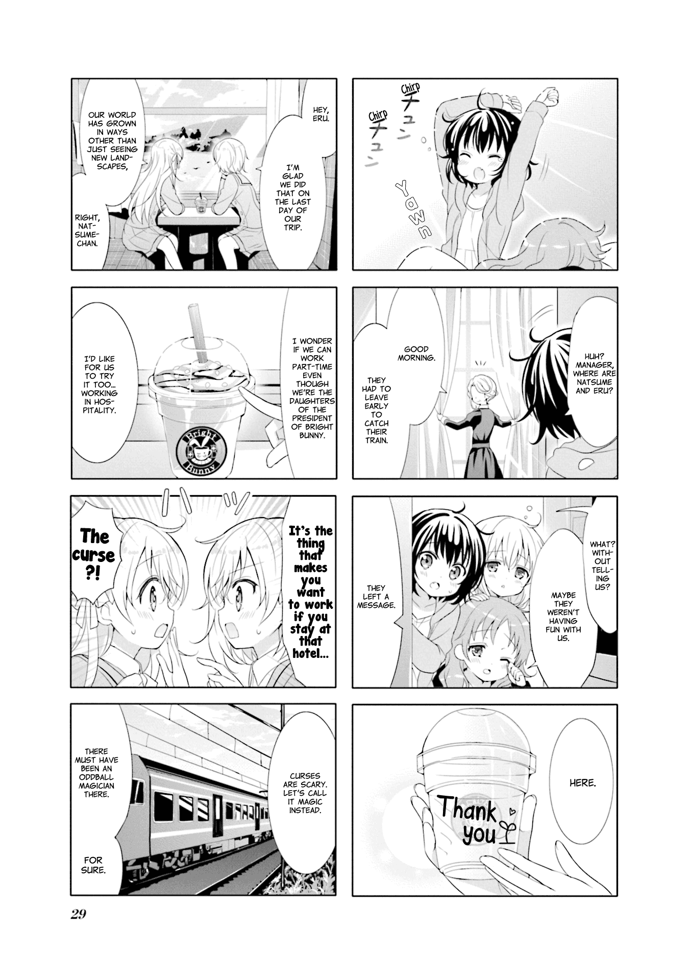 Gochuumon wa Usagi Desu ka? Chapter 9.3 page 9 - Vol.9 Chapter 3: The New Milk Latte is Pea Shoot-flavored
