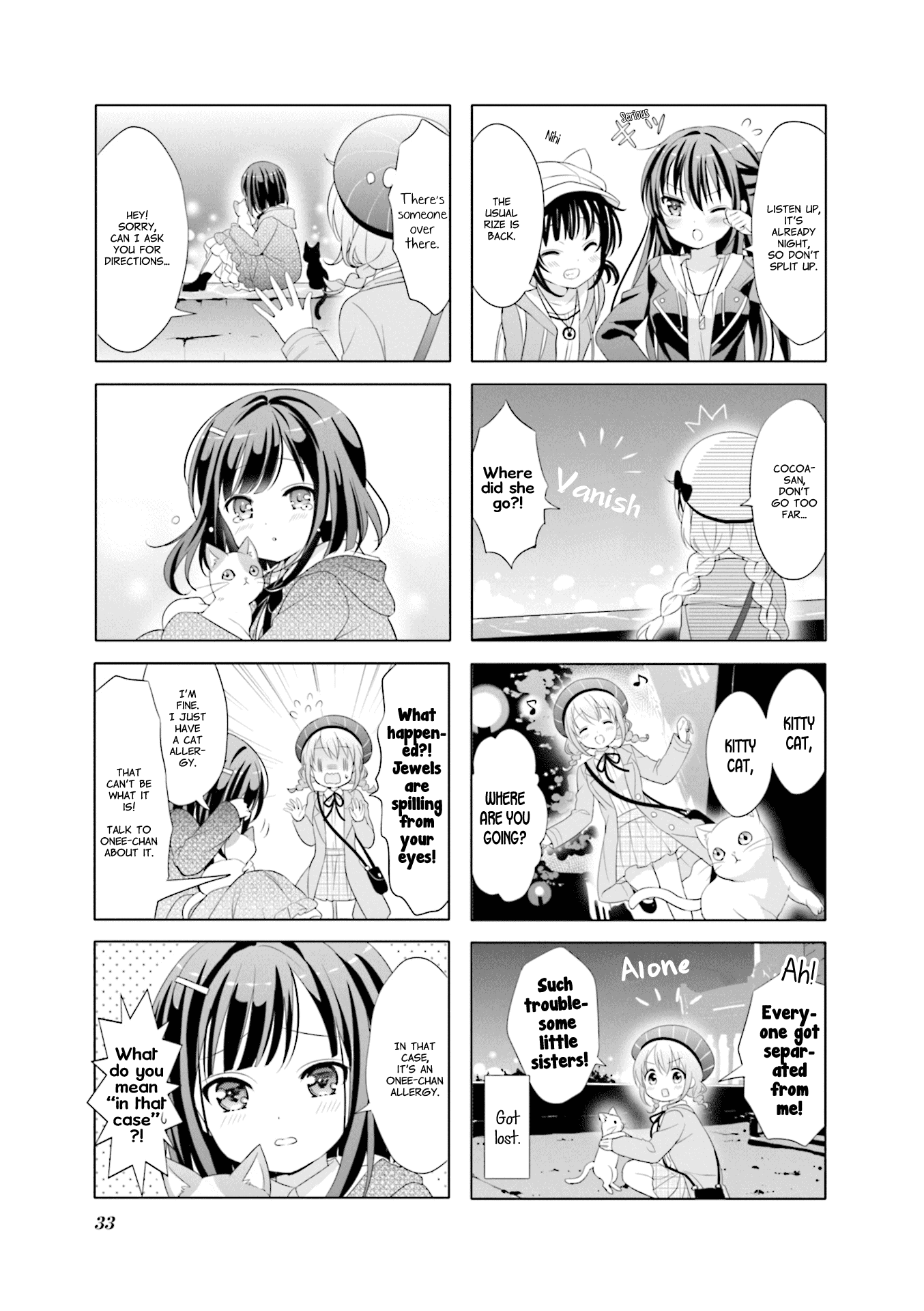 Gochuumon wa Usagi Desu ka? Chapter 9.4 page 3 - Vol.9 Chapter 4: For the Final Night, Let's Empty our Eyes' Jewel Boxes