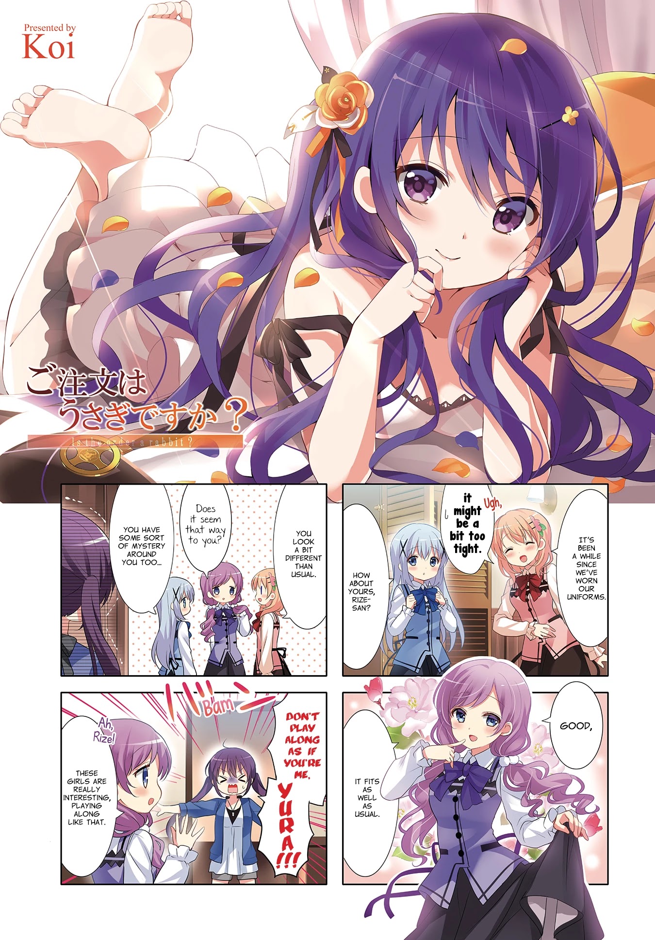 Gochuumon wa Usagi Desu ka? Chapter 9.7 page 1 - Vol.9 Chapter 7: Foooo am I?