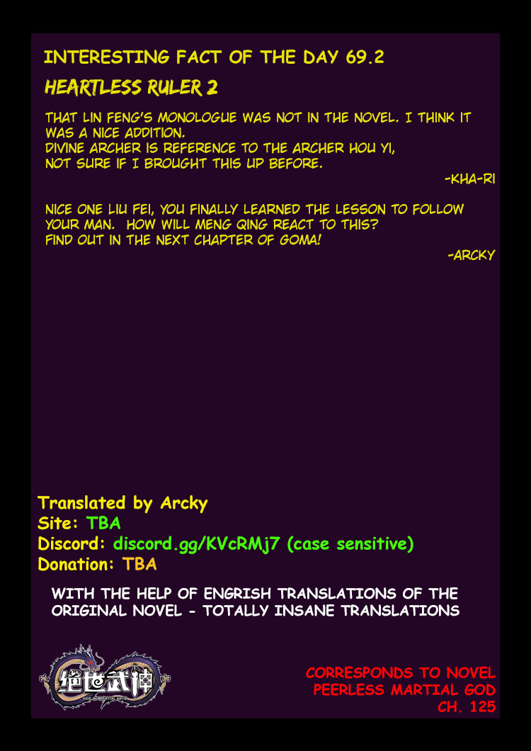 God of Martial Arts Chapter 69.2 page 9 - Chapter 69.2: Heartless Ruler(2)