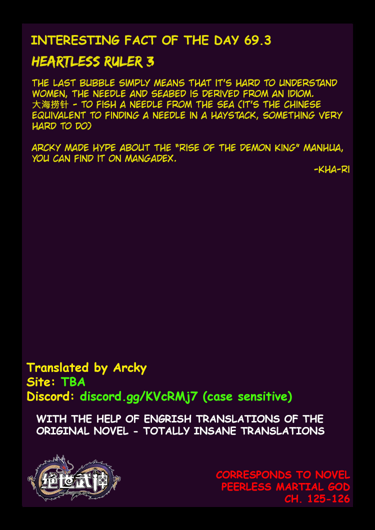 God of Martial Arts Chapter 69.3 page 9 - Chapter 69.3: Heartless Ruler(3)