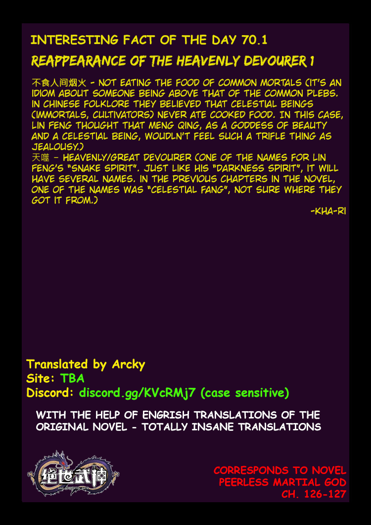 God of Martial Arts Chapter 70.1 page 10 - Chapter 70.1: Reappearance of the Heavenly Devourer(1)