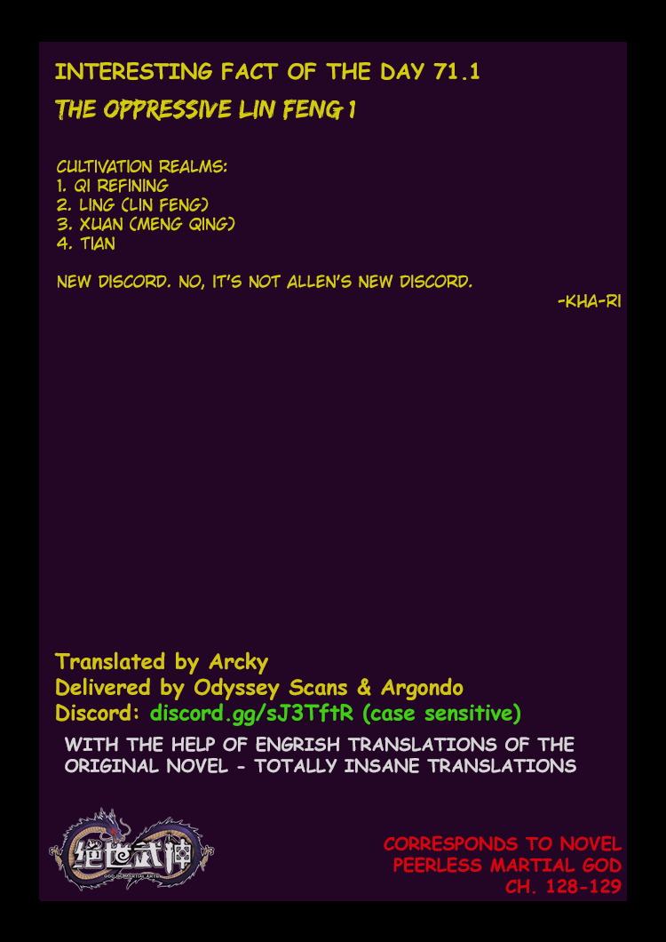 God of Martial Arts Chapter 71.1 page 10 - Chapter 71.1: The Oppressive Lin Feng