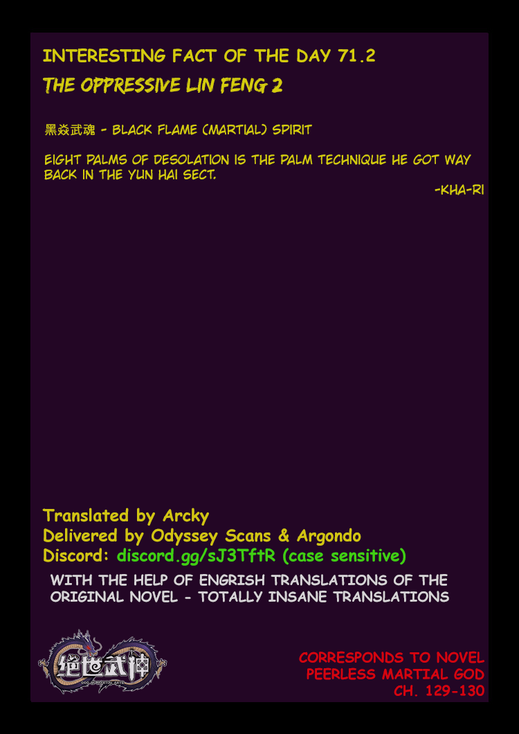 God of Martial Arts Chapter 71.2 page 9 - Chapter 71.2: The Oppressive Lin Feng(2)