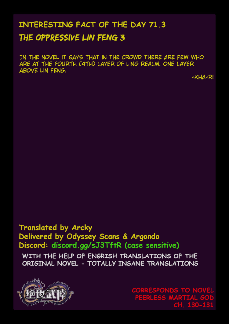 God of Martial Arts Chapter 71.3 page 9 - Chapter 71.3: The Oppressive Lin Feng(3)