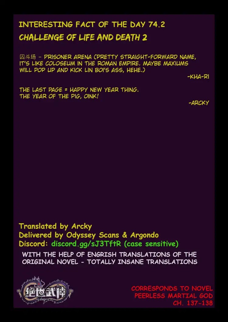 God of Martial Arts Chapter 74.2 page 10 - Chapter 74.2: Challenge of Life and Death (2)