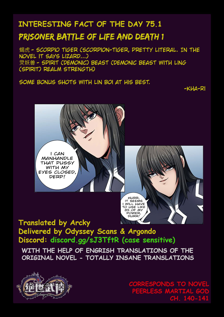 God of Martial Arts Chapter 75.1 page 10 - Chapter 75.1: Prisoner Battle of Life and Death