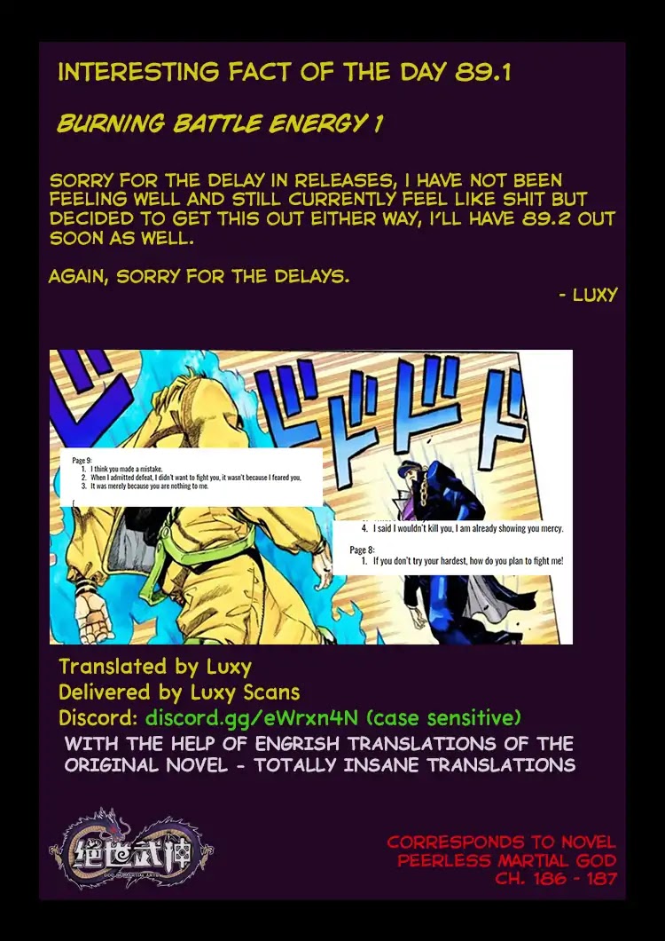 God of Martial Arts Chapter 89.1 page 12 - Chapter 89.1: Burning Battle Energy (1)