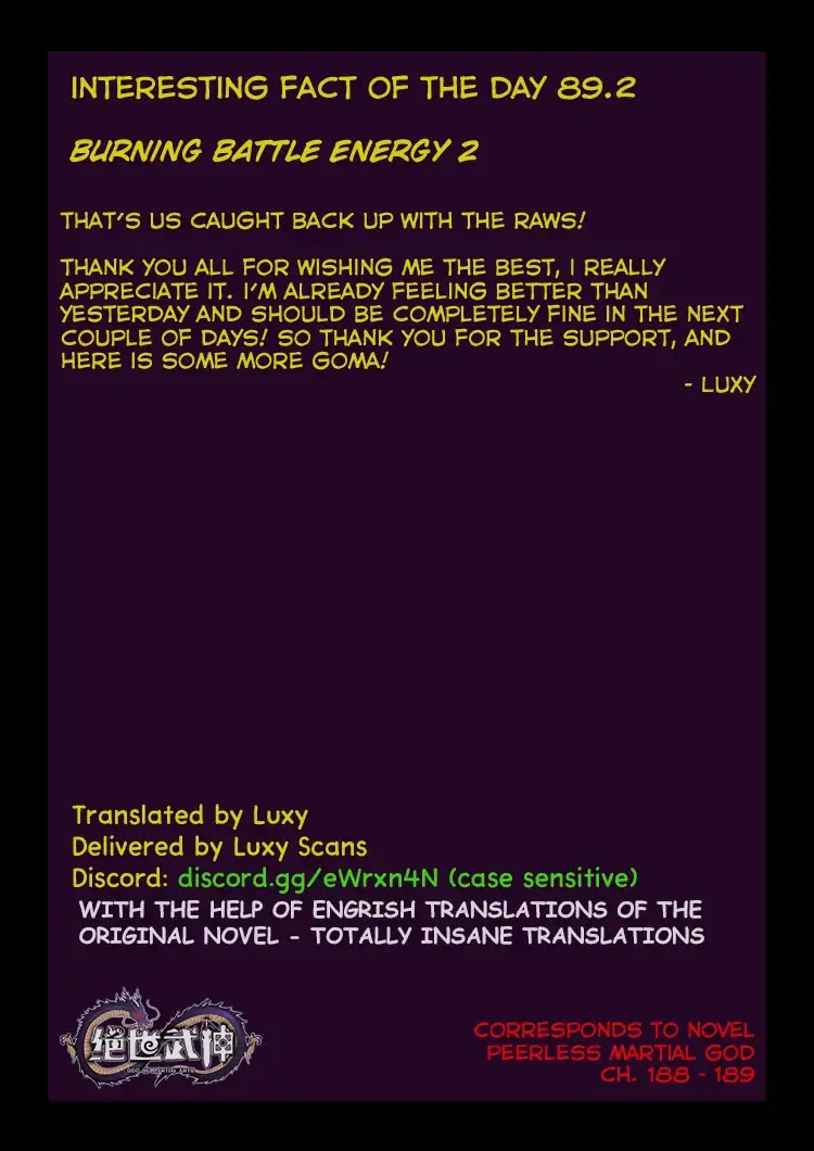 God of Martial Arts Chapter 89.2 page 12 - Chapter 89.2: Burning Battle Energy (2)