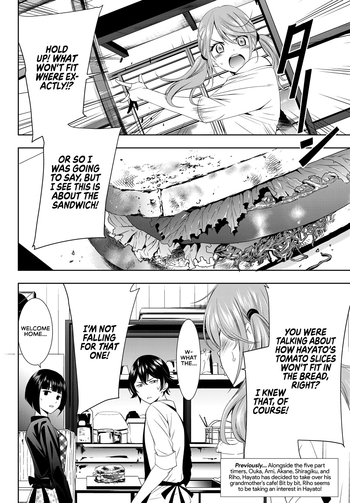 Goddess Café Terrace Chapter 15 page 3 - Chapter 15: The Sandwich War!