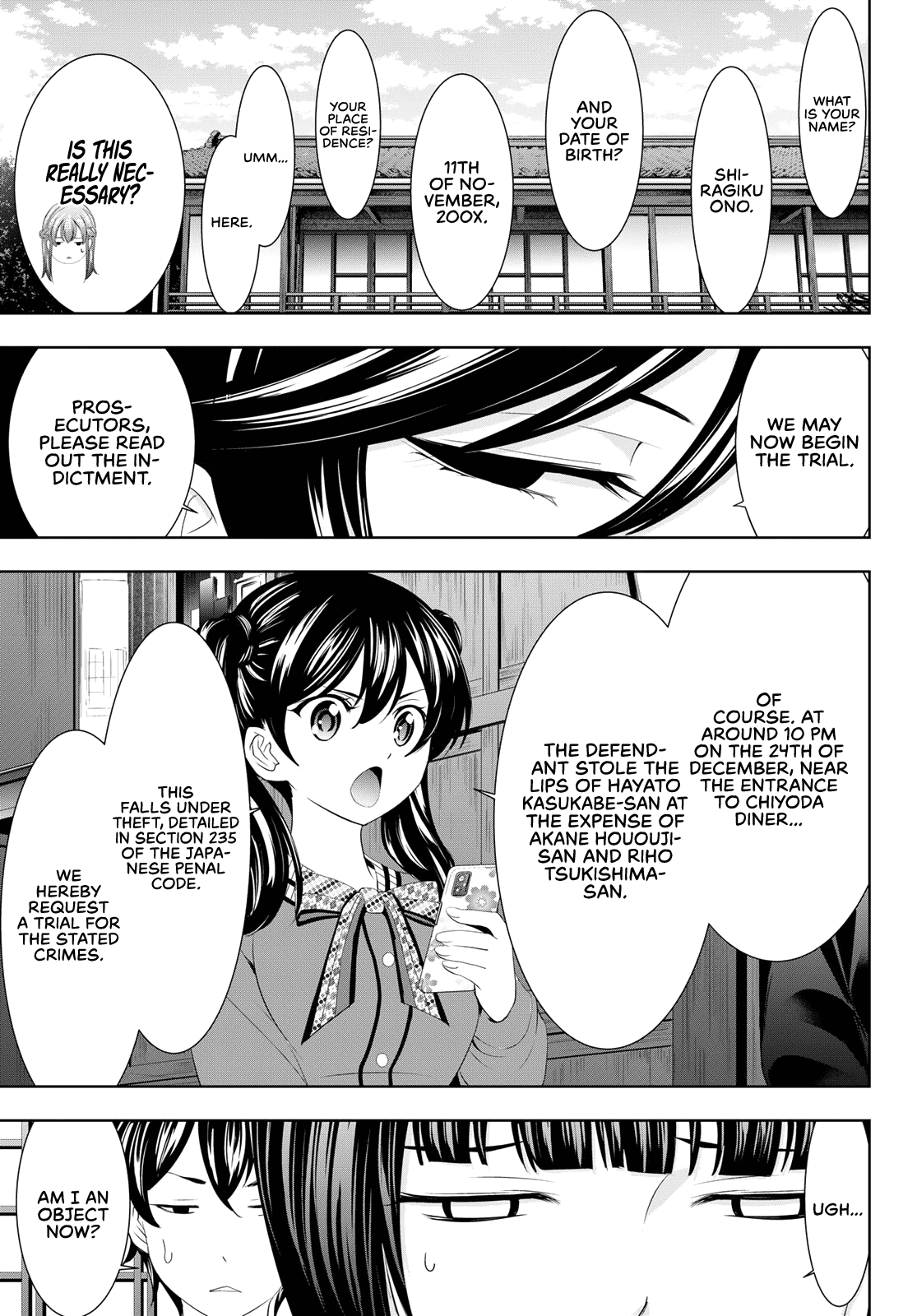 Goddess Café Terrace Chapter 79 page 6 - Chapter 79: The Familia Kiss Trial