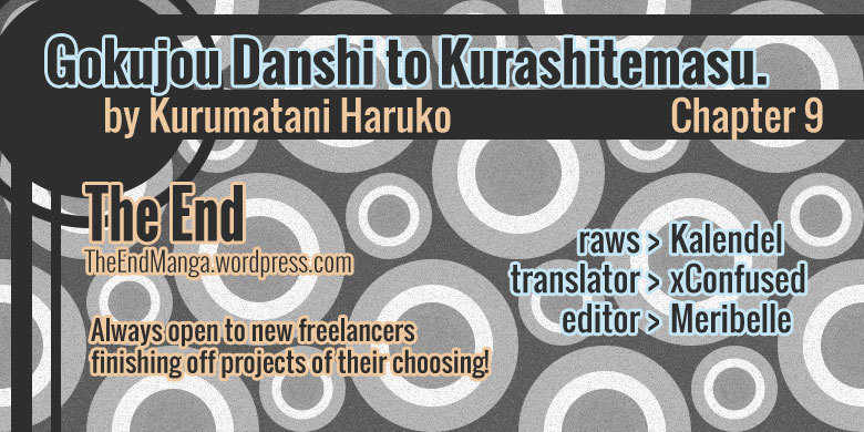 Gokujou Danshi to Kurashi Temasu Chapter 9 page 1 - Chapter 9