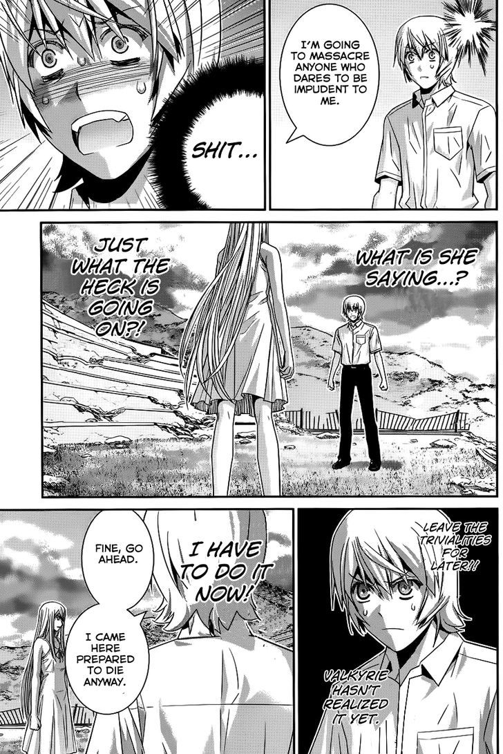 Gokukoku no Brynhildr Chapter 93 page 12 - Chapter 93 : Boy and Knife