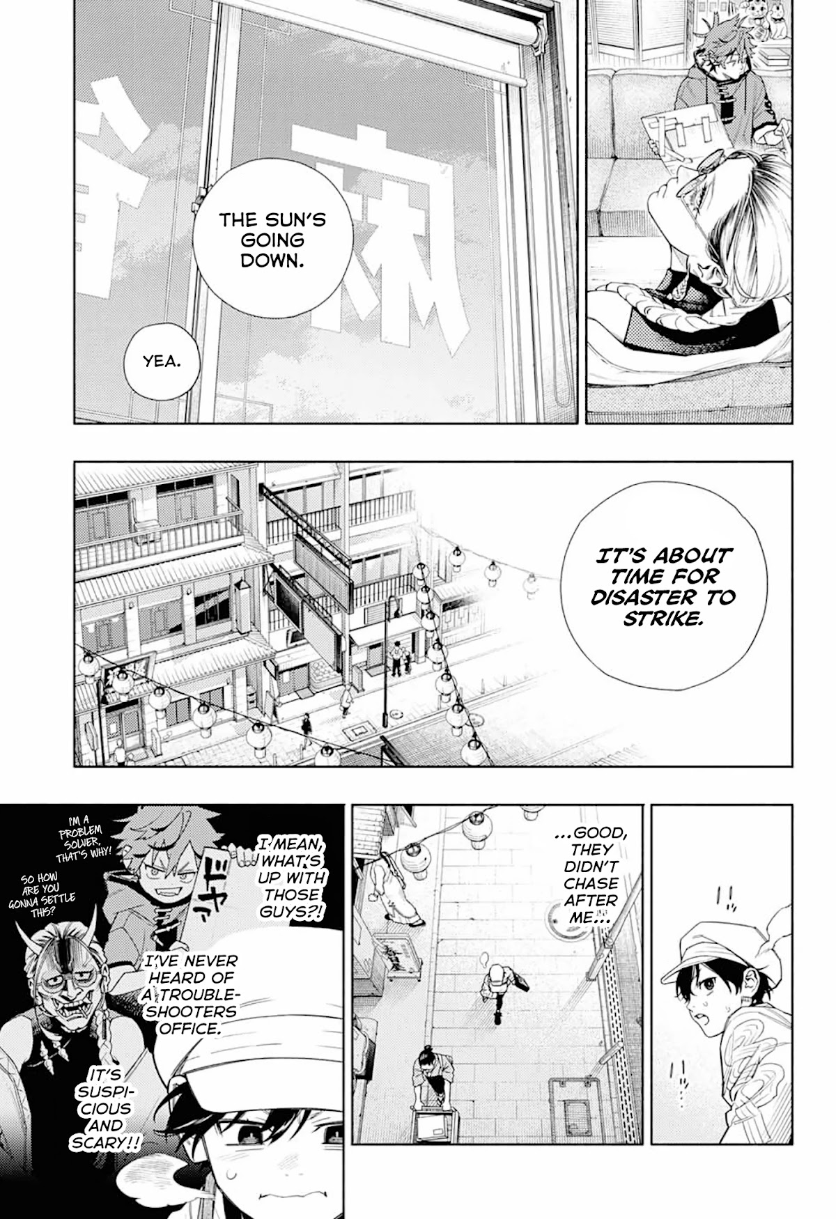 Gokurakugai Chapter 1 page 33 - Chapter 1: Gokuraku District’s Troubleshooters Office
