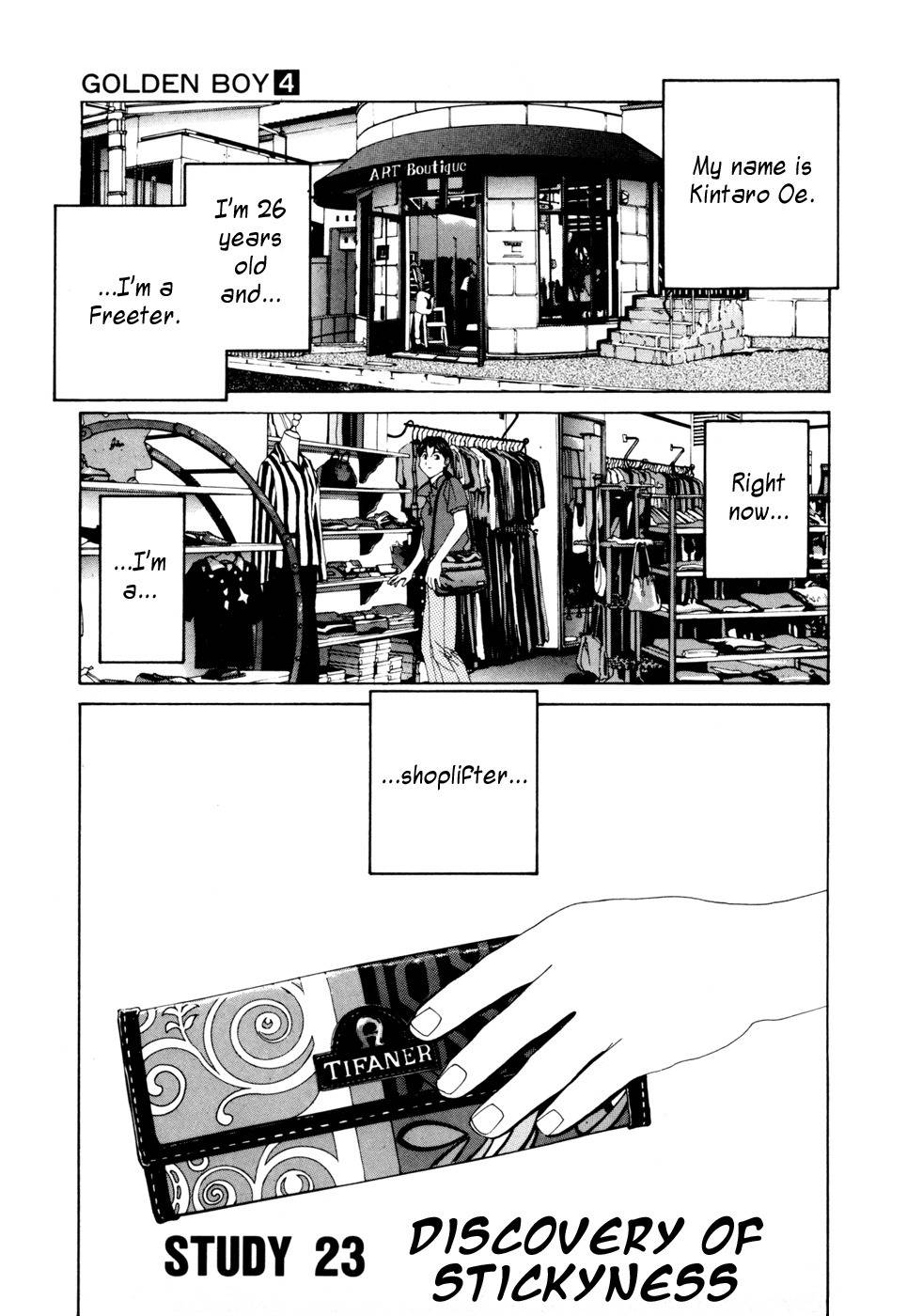Golden Boy Chapter 23 page 1 - Chapter 23: Discovery of the Stickyness