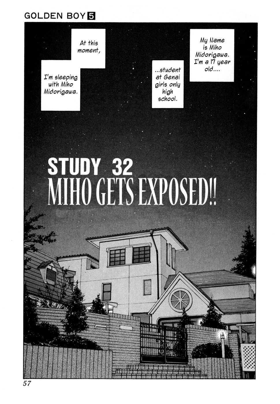 Golden Boy Chapter 32 page 1 - Chapter 32: Miho Gets Exposed