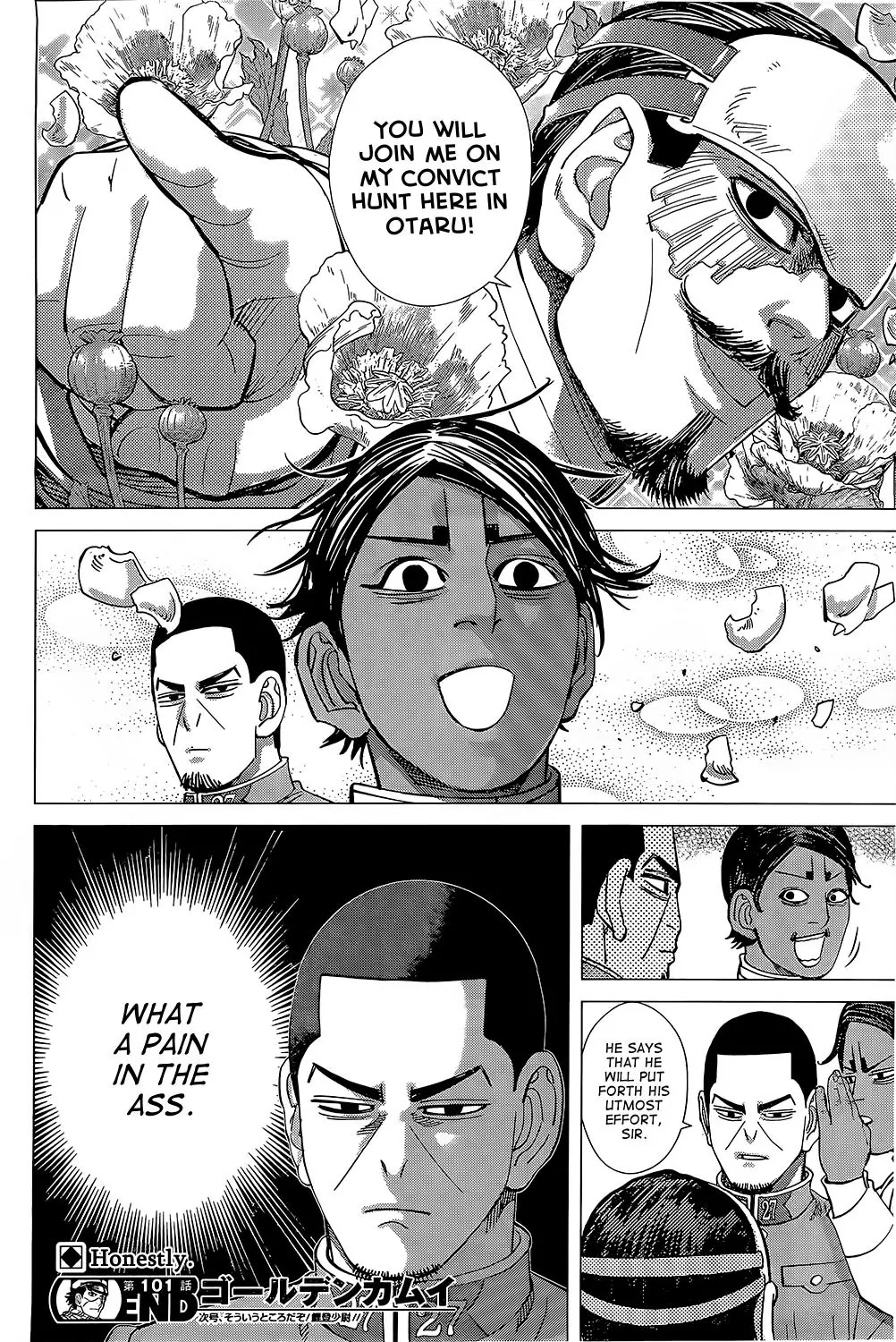 Golden Kamui Chapter 101 page 18 - Chapter 101: Second Lieutenant Koito Gets Scolded