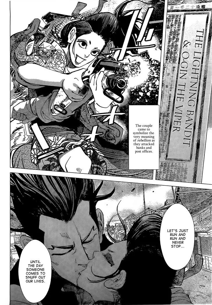 Golden Kamui Chapter 102 page 15 - Chapter 102 : The Lighting Bandit and O-Gin the Viper