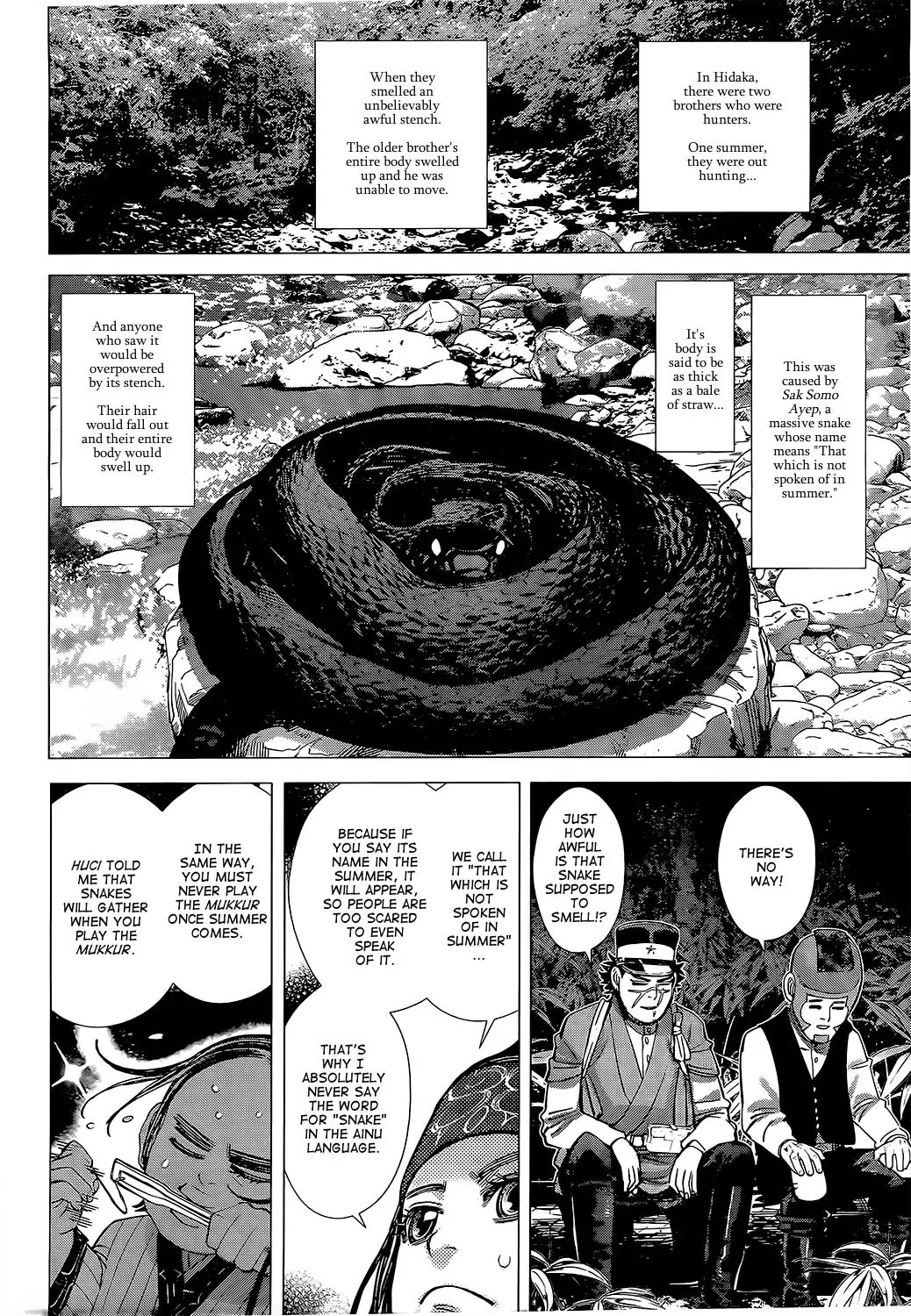 Golden Kamui Chapter 104 page 13 - Chapter 104: A Life and Death Battle Vs the Horrifying Deadly Venom! Deep in the...