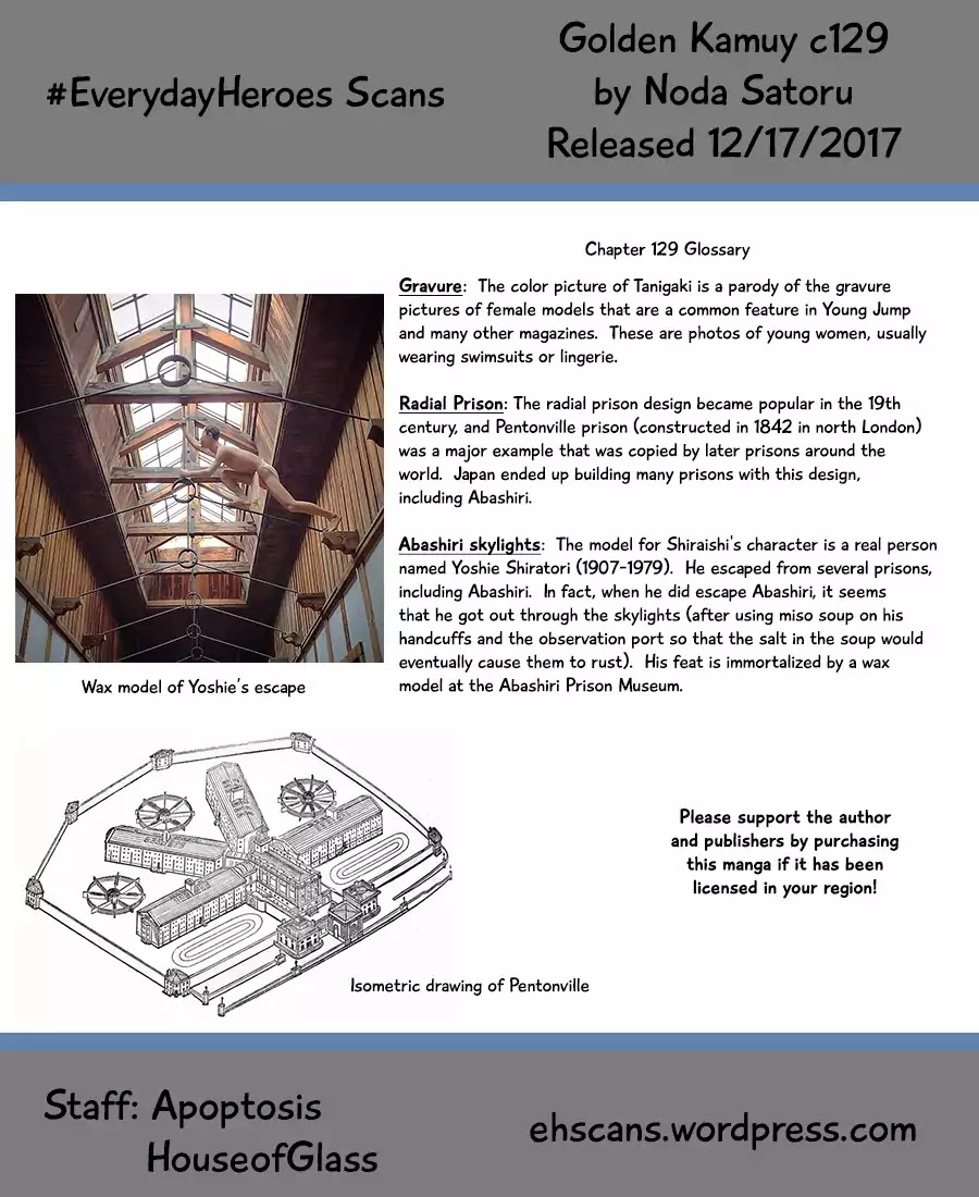 Golden Kamui Chapter 129 page 20 - Chapter 129: The Radial Five-Winged Prison House