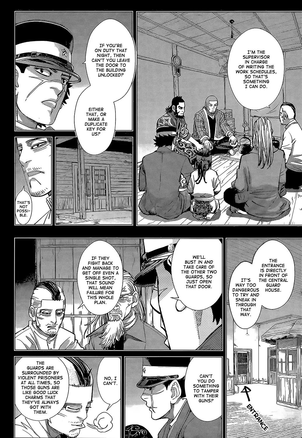 Golden Kamui Chapter 129 page 8 - Chapter 129: The Radial Five-Winged Prison House