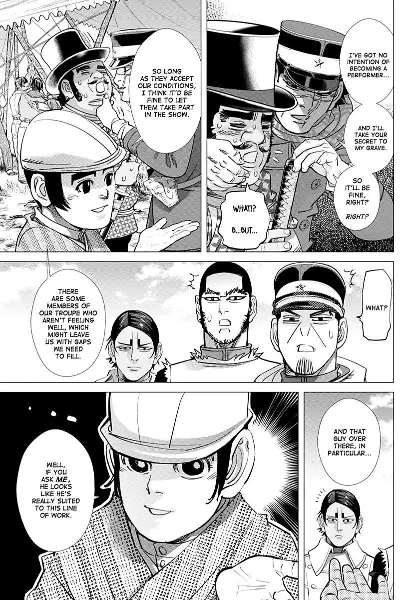 Golden Kamui Chapter 155 page 3 - Chapter 155: Yamada Troupe