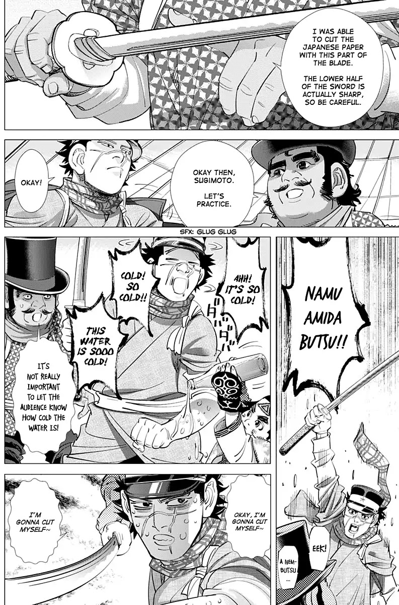 Golden Kamui Chapter 156 page 6 - Chapter 156: Sugimoto The Immortal's Harakiri Show