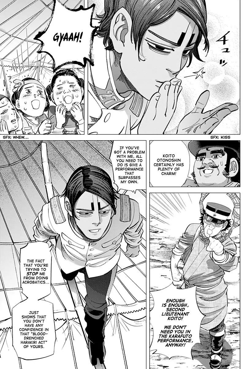 Golden Kamui Chapter 156 page 9 - Chapter 156: Sugimoto The Immortal's Harakiri Show