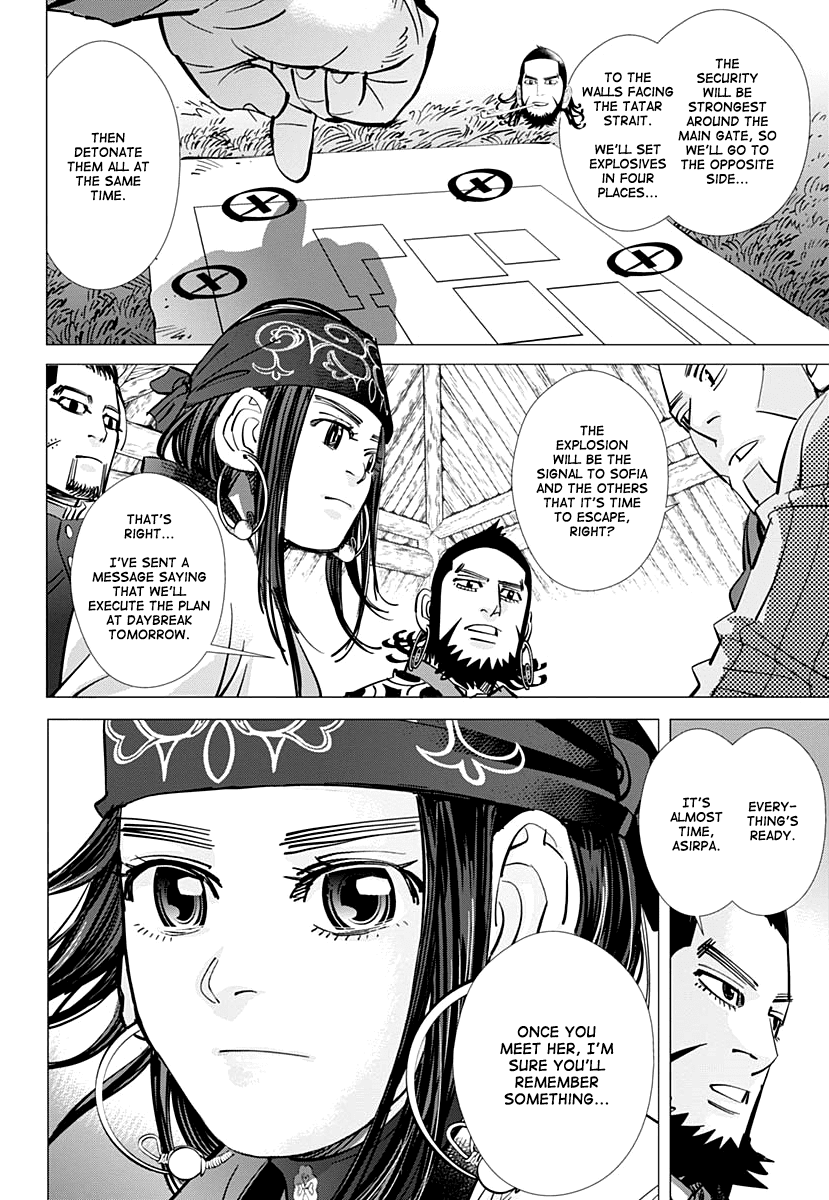 Golden Kamui Chapter 180 page 6 - Chapter 180: Akou Prison Break