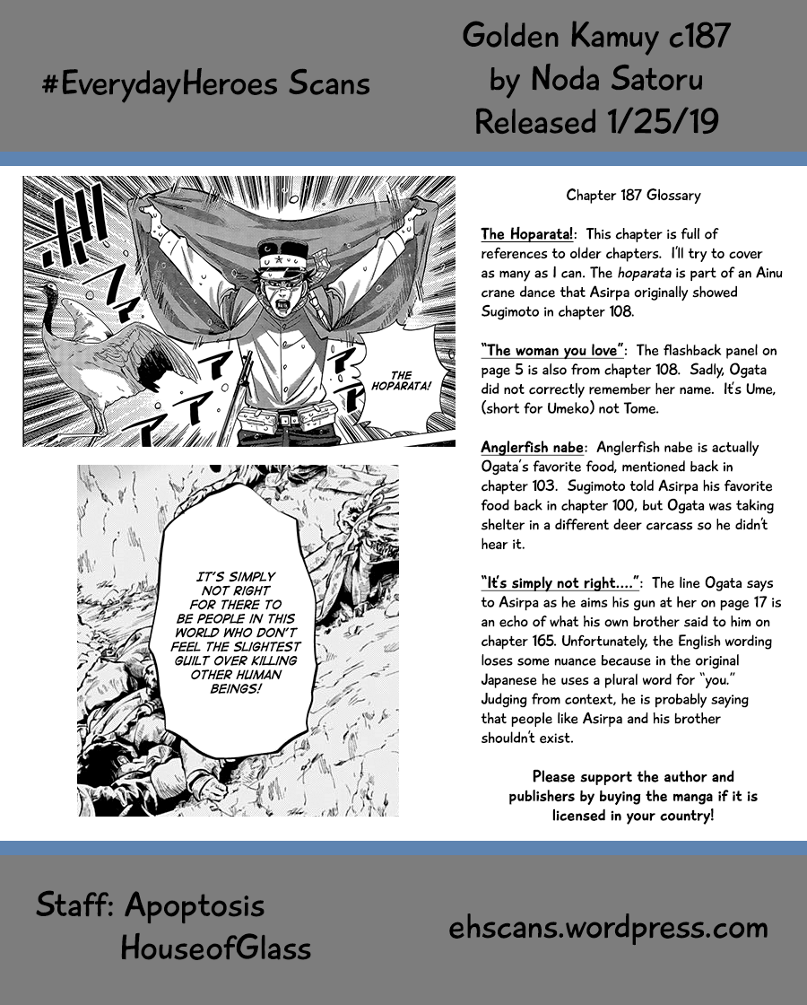 Golden Kamui Chapter 187 page 19 - Chapter 187: Impurity and Sin
