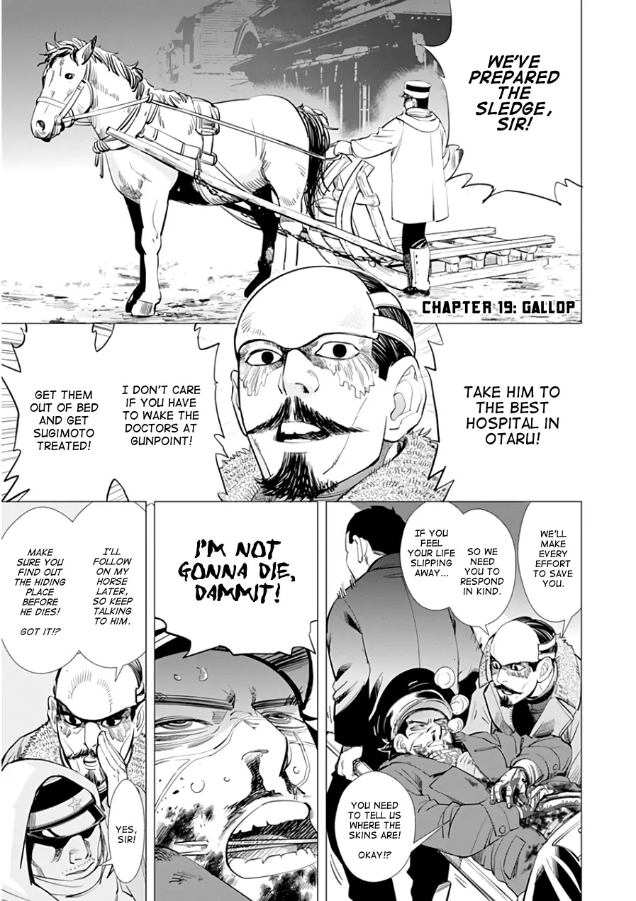 Golden Kamui Chapter 19 page 1 - Chapter 19: Gallop