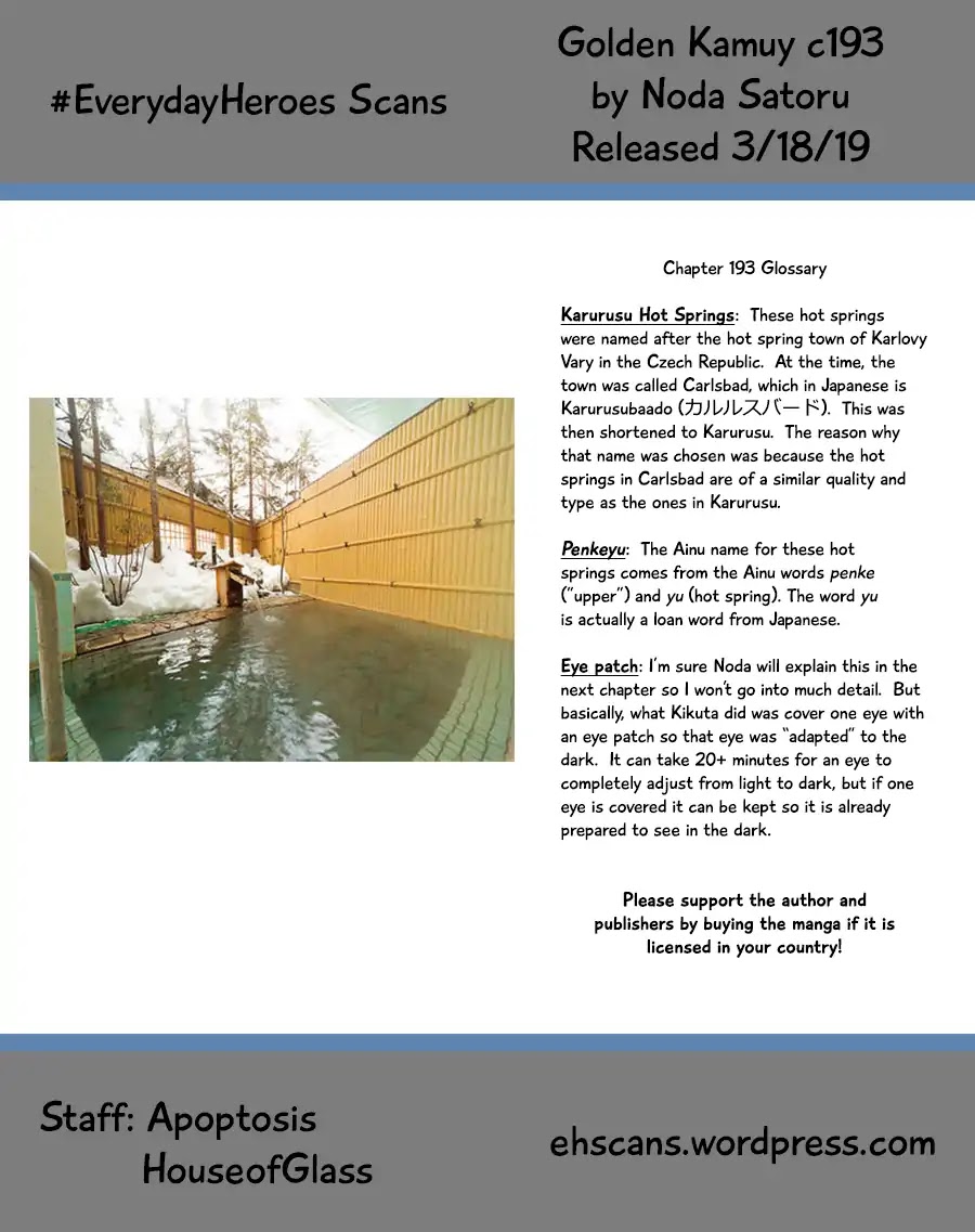 Golden Kamui Chapter 193 page 20 - Chapter 193: Noboribetsu Hot Springs
