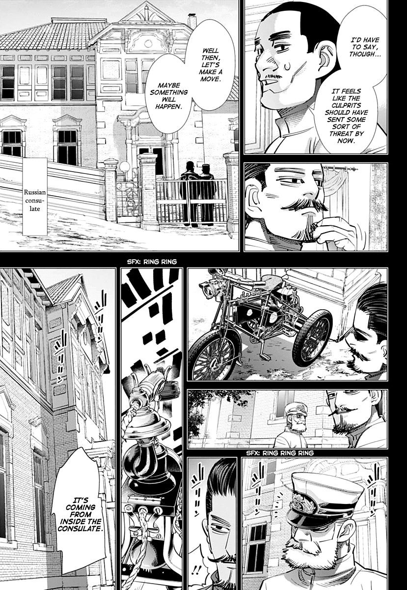 Golden Kamui Chapter 198 page 12 - Chapter 198: Otonoshin's Tricycle