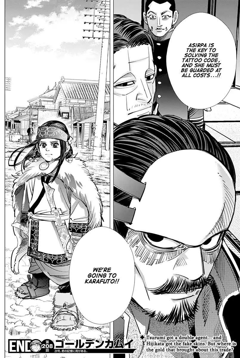 Golden Kamui Chapter 208 page 17 - Chapter 208: A Grey That is Almost Indistinguishable From Black