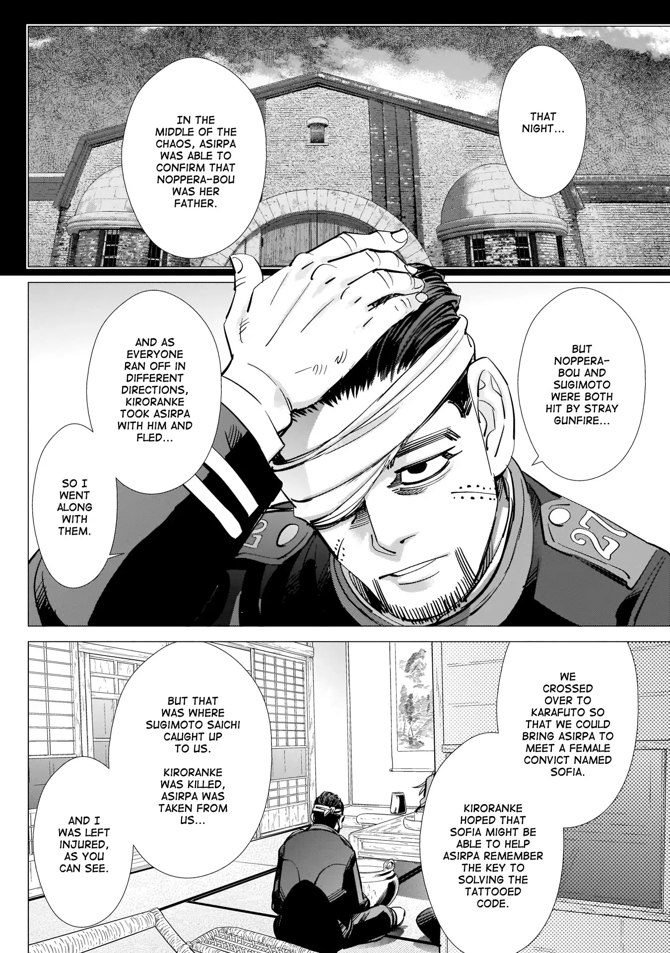 Golden Kamui Chapter 222 page 14 - Chapter 222: Tattooed Skins