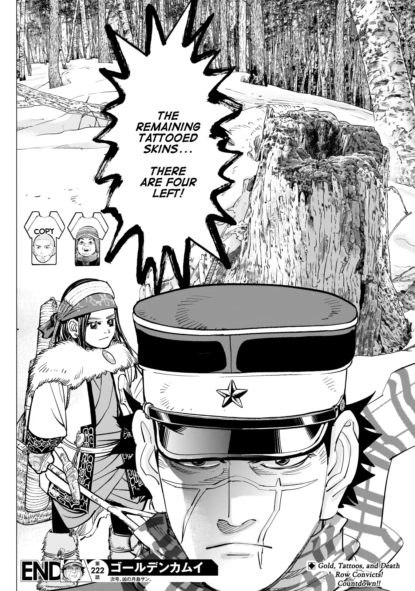 Golden Kamui Chapter 222 page 18 - Chapter 222: Tattooed Skins