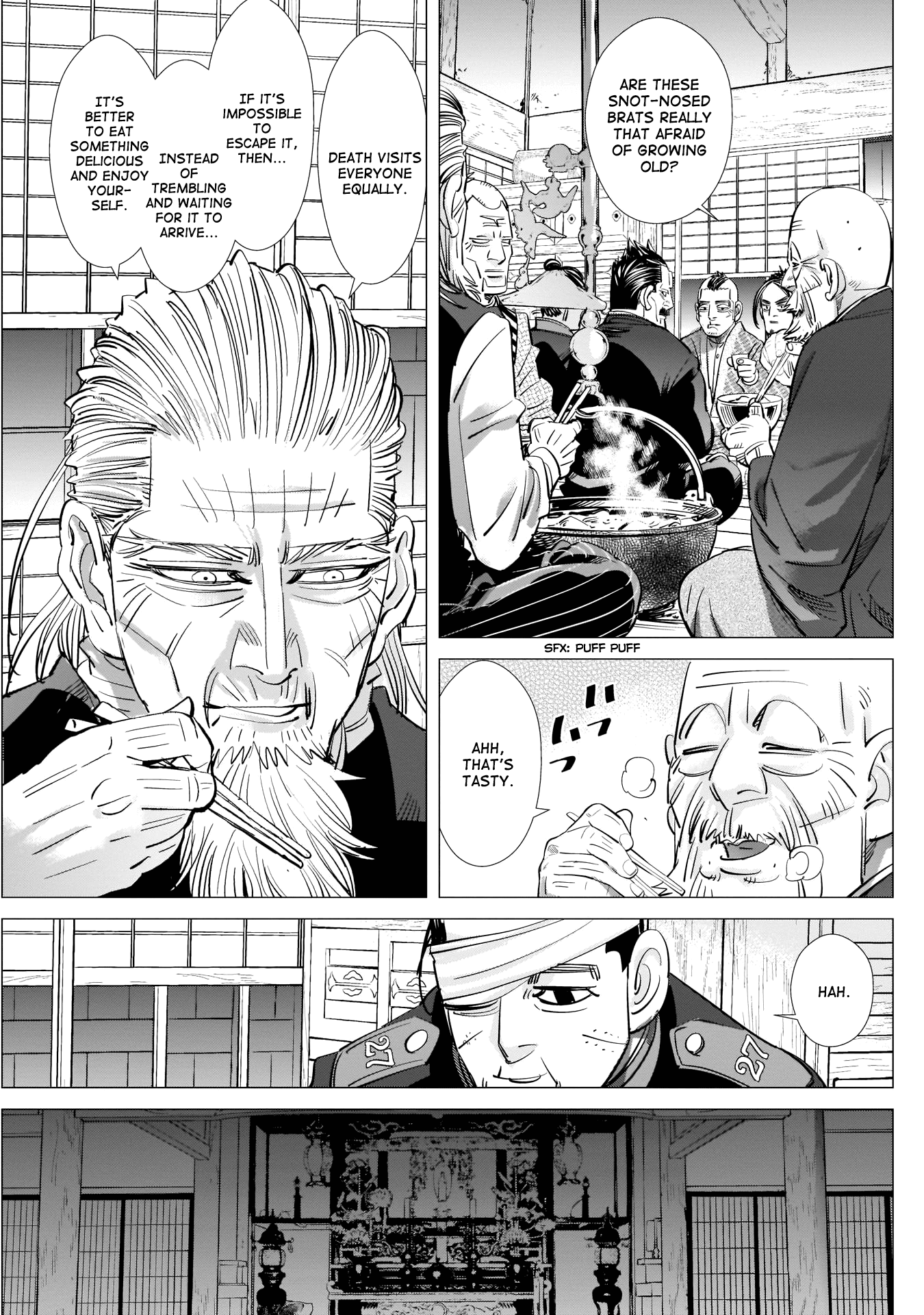 Golden Kamui Chapter 223 page 15 - Chapter 223: Nikaidou Cheers Up