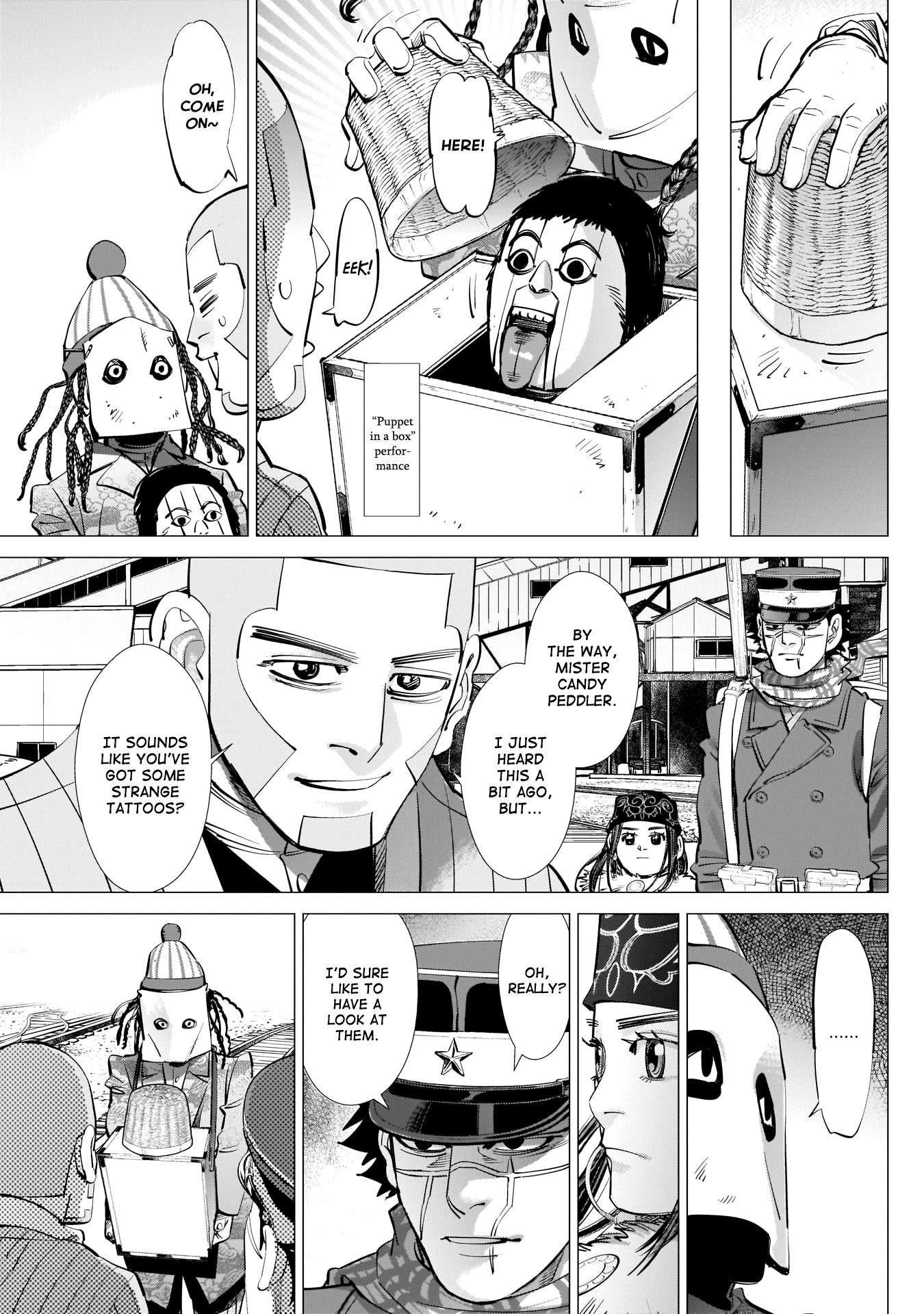 Golden Kamui Chapter 233 page 9 - Chapter 233: Candy Peddler