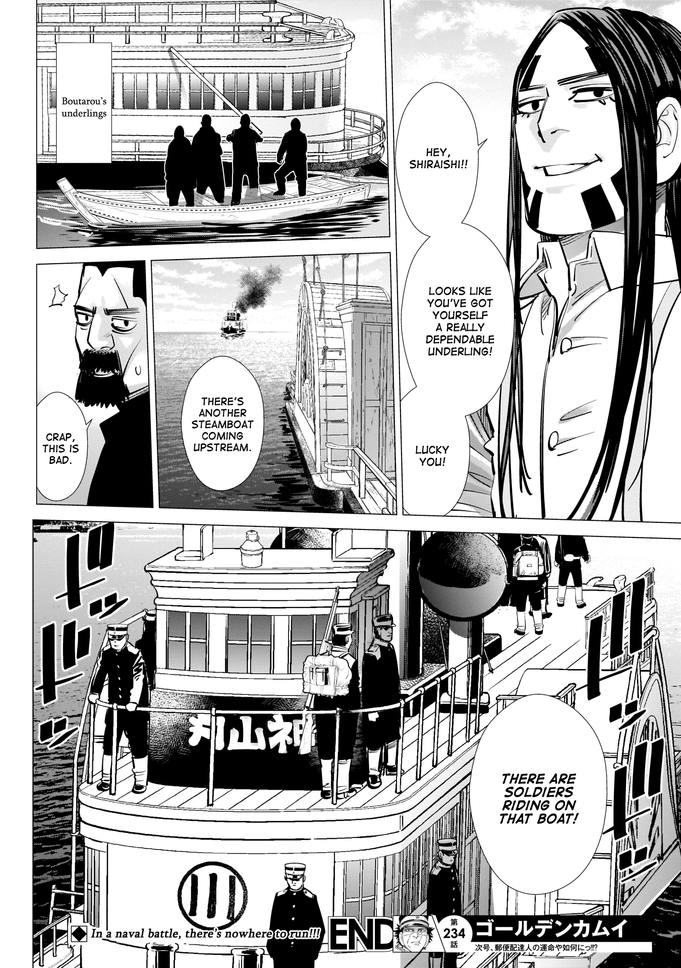 Golden Kamui Chapter 234 page 18 - Chapter 234: Steamboat